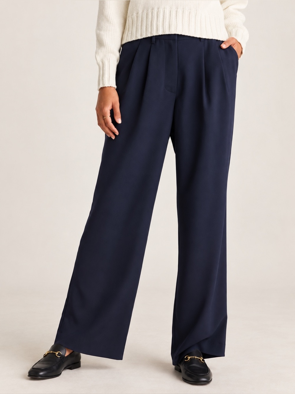NWT Quince Stretch Crepe Pleated Wide Leg Pants Coffee Bean Brown Sz 4 Career